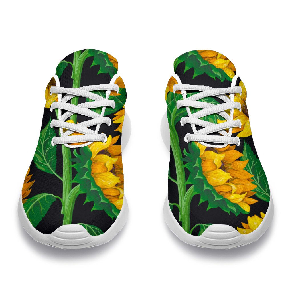 Sunflower Pattern Print Sport Shoes GearFrost