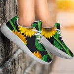 Sunflower Pattern Print Sport Shoes GearFrost