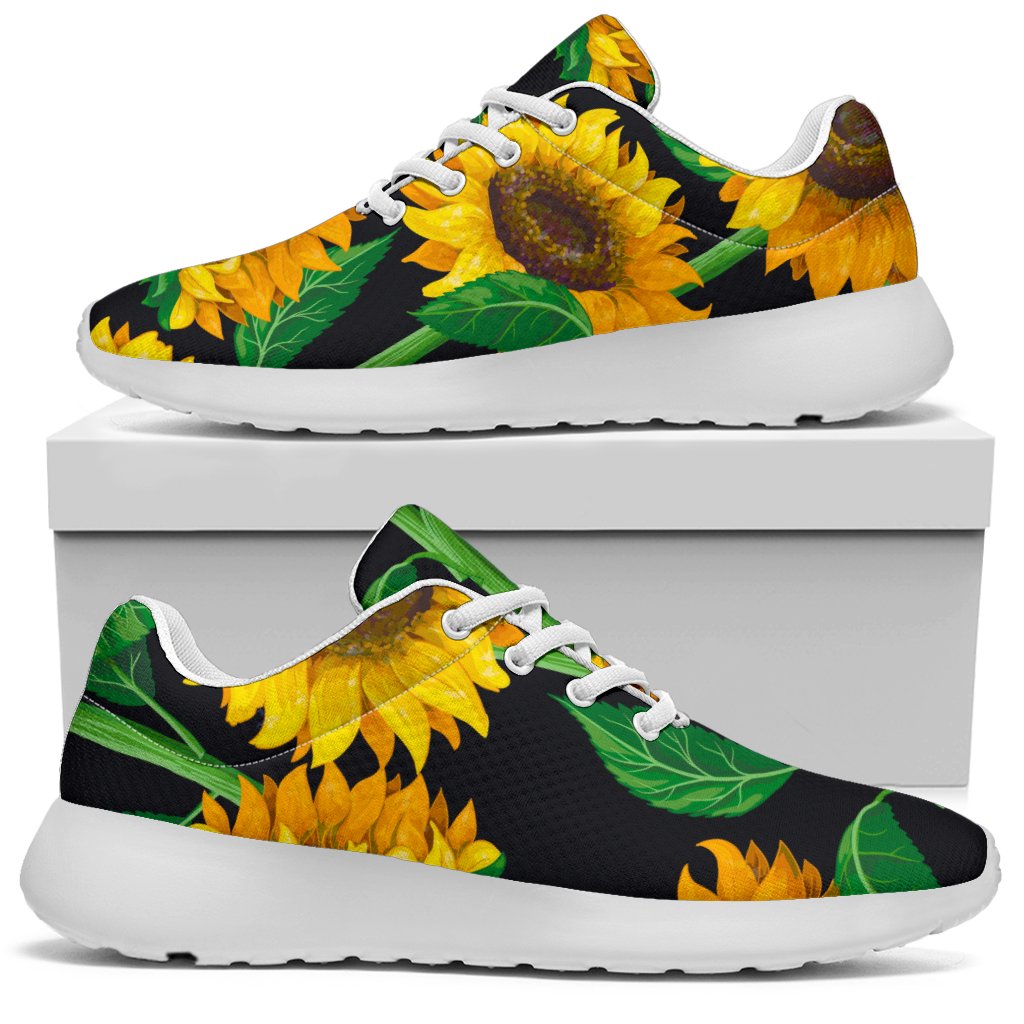 Sunflower Pattern Print Sport Shoes GearFrost