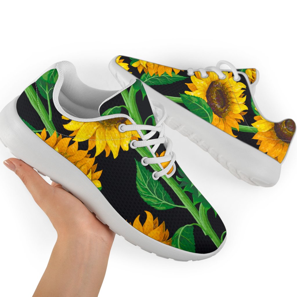 Sunflower Pattern Print Sport Shoes GearFrost