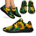 Sunflower Pattern Print Sport Shoes GearFrost