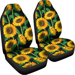 Sunflower Pattern Print Universal Fit Car Seat Covers