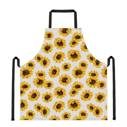Sunflower Polka Dot Pattern Print Apron
