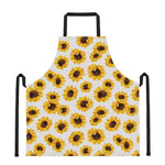 Sunflower Polka Dot Pattern Print Apron