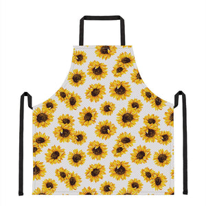 Sunflower Polka Dot Pattern Print Apron