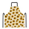 Sunflower Polka Dot Pattern Print Apron