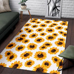 Sunflower Polka Dot Pattern Print Area Rug GearFrost