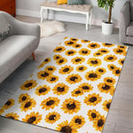 Sunflower Polka Dot Pattern Print Area Rug GearFrost