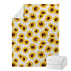 Sunflower Polka Dot Pattern Print Blanket