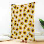 Sunflower Polka Dot Pattern Print Blanket