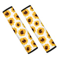 Sunflower Polka Dot Pattern Print Car Seat Belt Covers