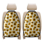 Sunflower Polka Dot Pattern Print Car Seat Organizers