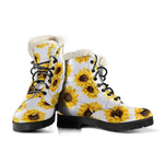 Sunflower Polka Dot Pattern Print Comfy Boots GearFrost