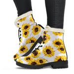 Sunflower Polka Dot Pattern Print Comfy Boots GearFrost