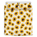 Sunflower Polka Dot Pattern Print Duvet Cover Bedding Set