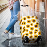 Sunflower Polka Dot Pattern Print Luggage Cover GearFrost