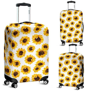 Sunflower Polka Dot Pattern Print Luggage Cover GearFrost