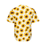 Sunflower Polka Dot Pattern Print Men's Baseball Jersey