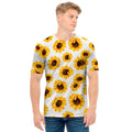 Sunflower Polka Dot Pattern Print Men's T-Shirt