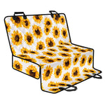 Sunflower Polka Dot Pattern Print Pet Car Back Seat Cover