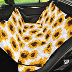 Sunflower Polka Dot Pattern Print Pet Car Back Seat Cover