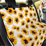 Sunflower Polka Dot Pattern Print Pet Car Back Seat Cover