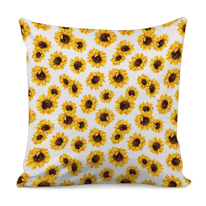 Sunflower Polka Dot Pattern Print Pillow Cover
