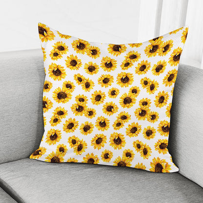 Sunflower Polka Dot Pattern Print Pillow Cover