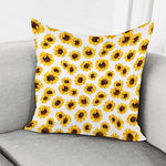 Sunflower Polka Dot Pattern Print Pillow Cover