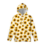 Sunflower Polka Dot Pattern Print Pullover Hoodie