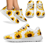 Sunflower Polka Dot Pattern Print Sport Shoes GearFrost