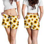 Sunflower Polka Dot Pattern Print Women's Shorts