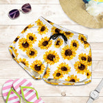 Sunflower Polka Dot Pattern Print Women's Shorts