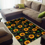 Sunflower Polygonal Pattern Print Area Rug GearFrost