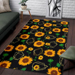 Sunflower Polygonal Pattern Print Area Rug GearFrost