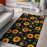 Sunflower Polygonal Pattern Print Area Rug GearFrost