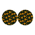 Sunflower Polygonal Pattern Print Car Coasters