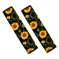 Sunflower Polygonal Pattern Print Car Seat Belt Covers