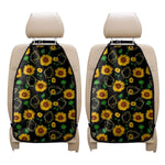 Sunflower Polygonal Pattern Print Car Seat Organizers