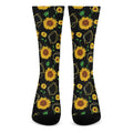 Sunflower Polygonal Pattern Print Crew Socks