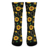 Sunflower Polygonal Pattern Print Crew Socks