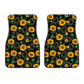 Sunflower Polygonal Pattern Print Front Car Floor Mats