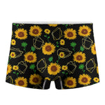 Sunflower Polygonal Pattern Print Men's Boxer Briefs