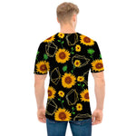 Sunflower Polygonal Pattern Print Men's T-Shirt