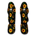 Sunflower Polygonal Pattern Print Muay Thai Shin Guards