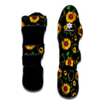 Sunflower Polygonal Pattern Print Muay Thai Shin Guard