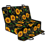 Sunflower Polygonal Pattern Print Pet Car Back Seat Cover