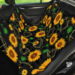 Sunflower Polygonal Pattern Print Pet Car Back Seat Cover