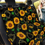 Sunflower Polygonal Pattern Print Pet Car Back Seat Cover