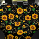 Sunflower Polygonal Pattern Print Pet Car Back Seat Cover